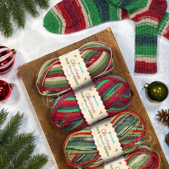 Christmas Sock Wool Glitter (Edycja Limitowana) - Hobbii
9