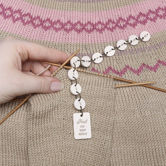 Drewniany licznik dziewiarski - Go Handmade
2