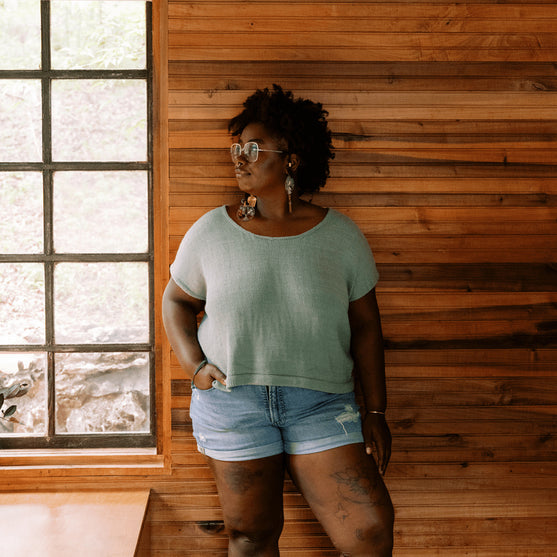 Floreale Top - Koszulka z koronką z tyłu
5