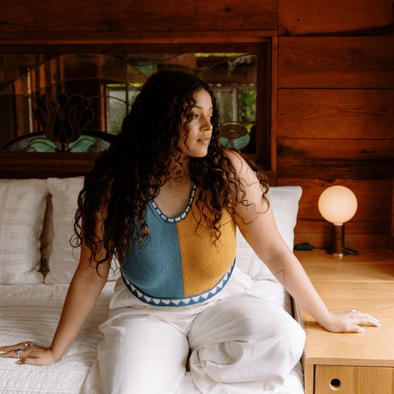 Bevelled Tank - Intarsja Top
7