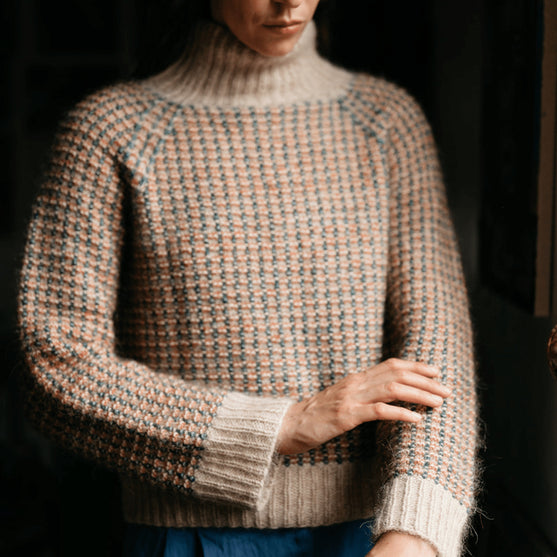 Vintage Tiles - Teksturowy Sweter
6