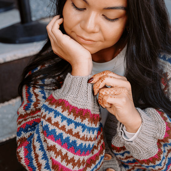 Ottolie - Kardigan Chevron z Kieszeniami
5