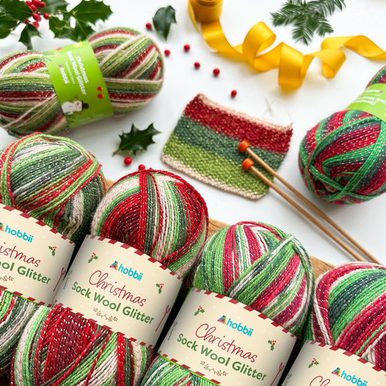 Christmas Sock Wool Glitter (Edycja Limitowana) - Hobbii
6