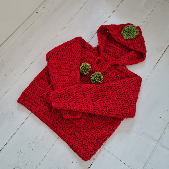 Strawberry - Dziecięcy sweterek z kapturem
8