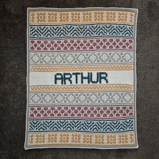 Lullaby Name Mosaic - Spersonalizowany Kocyk Dziecięcy
3