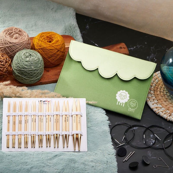 Bamboo Deluxe Zestaw Wymiennych Drutów na żyłce - KnitPro
4