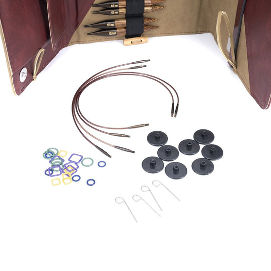 Ginger Regal - Zestaw krótkich wymiennych drutów na żyłce - Brzoza - KnitPro
4