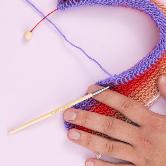 Bambusowe szydełko tunezyjskie z żyłką - 50 cm - Hobbii
3