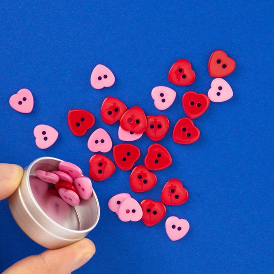 Guziki w kształcie serduszek – 30 szt. - Hobbii
3