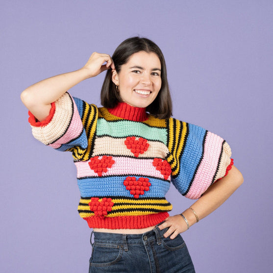 Heart on Crop - Sweter
2