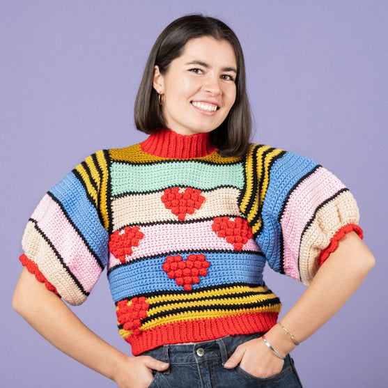 Heart on Crop - Sweter
3