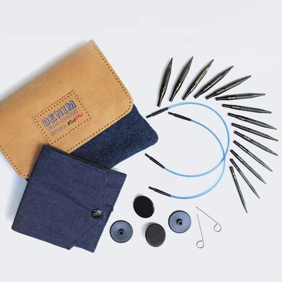 DENIM Zestaw Bardzo Krótkich Wymiennych Drutów - KnitPro
2