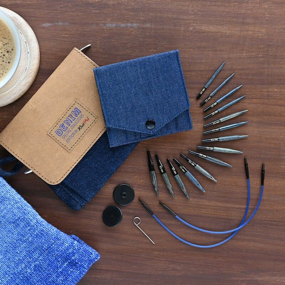 DENIM Zestaw Bardzo Krótkich Wymiennych Drutów - KnitPro
4
