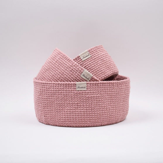 Ribbon Koszyki ze skórzanym dnem – Knit Stitch
3