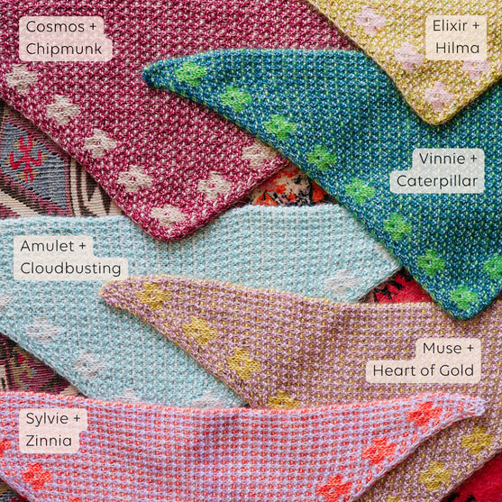 Pressed Flowers Kerchief - Bandana Mozaikowa
11