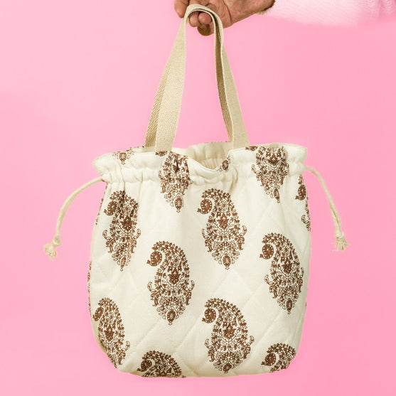 Pikowana torba projektowa ze ściągaczem - Hobbii
3