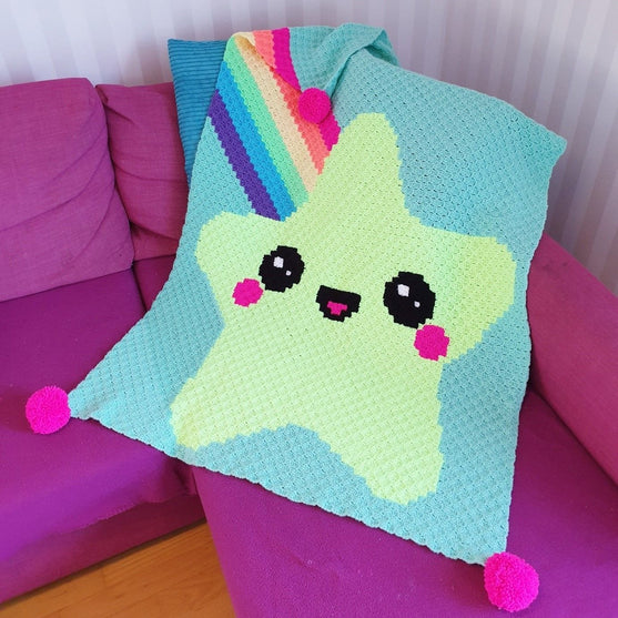 Kawaii Spadająca Gwiazda - Kocyk
2