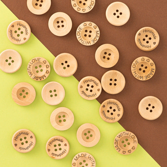 Drewniane guziki – 21 mm - Hobbii
2