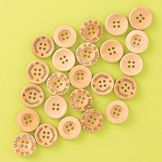 Drewniane guziki – 21 mm - Hobbii
5