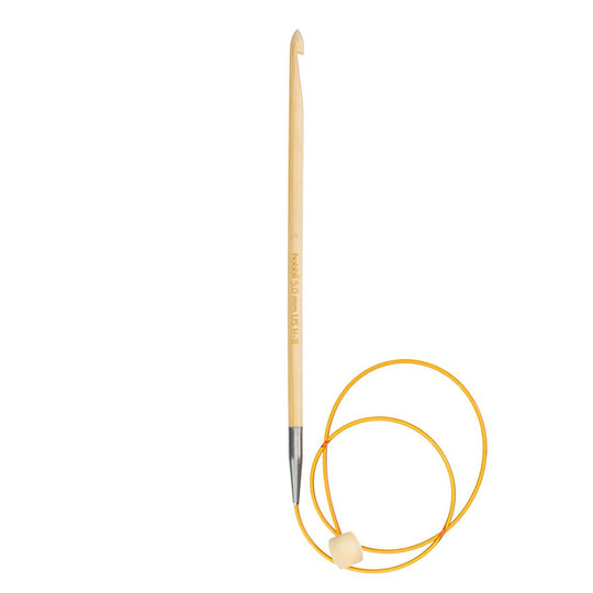 Bambusowe szydełko tunezyjskie z żyłką - 50 cm - Hobbii