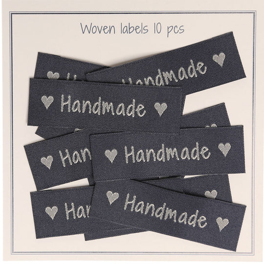 10 znaczków 'Handmade' - 5 cm - Go Handmade