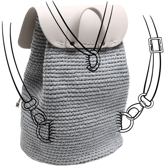 

Klapa do torby z magnetycznym zapięciem - Black/Silver - Go Handmade
8