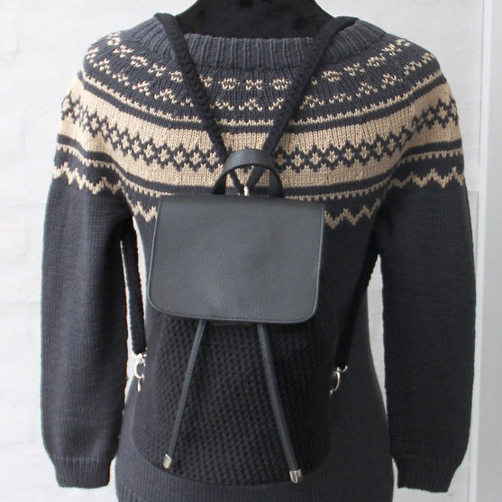 

Klapa do torby z magnetycznym zapięciem - czarna/brąz - Go Handmade
7