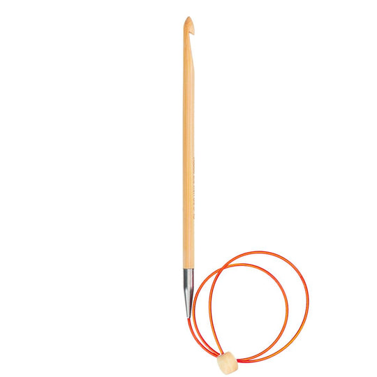 Bambusowe szydełko tunezyjskie z żyłką - 50 cm - Hobbii