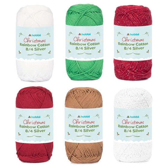 

Rainbow Cotton 8/4 Christmas Silver Color Pack (Edycja Limitowana) - Hobbii
1