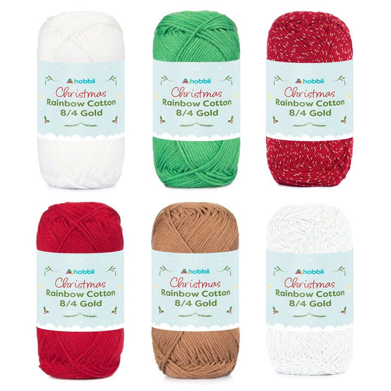 

Rainbow Cotton 8/4 Christmas Gold Color Pack (Edycja Limitowana) - Hobbii
1