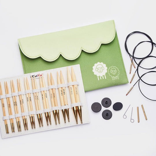 Bamboo Deluxe Zestaw Wymiennych Drutów na żyłce - KnitPro