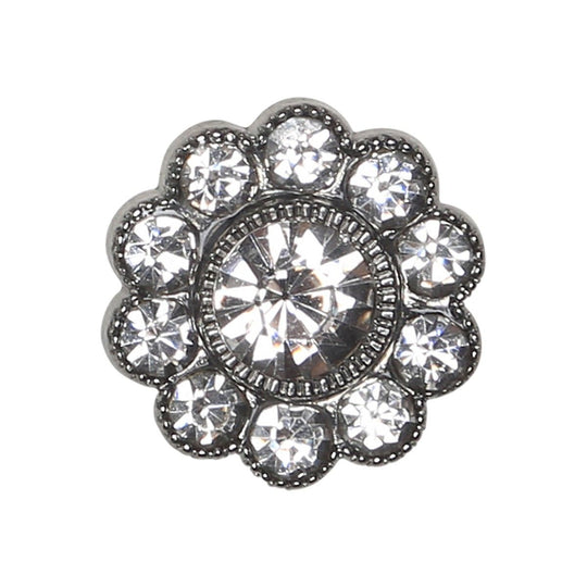 Guziki Bling - Duże Kamienie - Srebrne - 4 szt. - Go Handmade