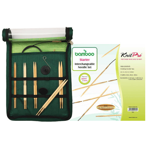 Zestaw wymiennych drutów na żyłce Bamboo - Dla początkujących - KnitPro