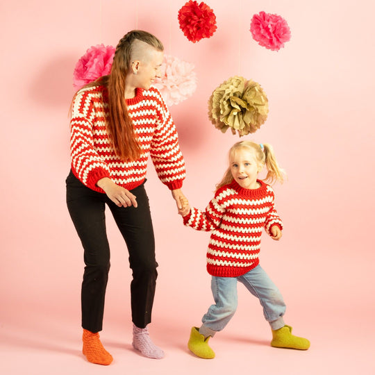 Candy Cane Stripes - Dziecięcy Sweter