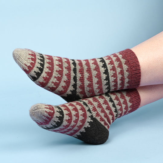 Skarpetki we wzorze Fair Isle