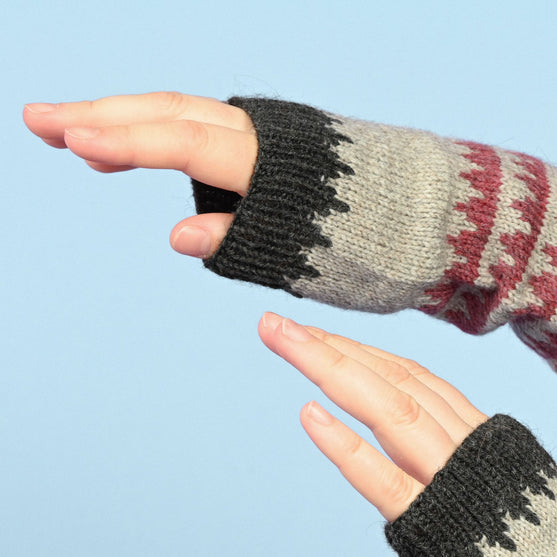 

Ocieplacze na ręce we wzorze Fair Isle
3