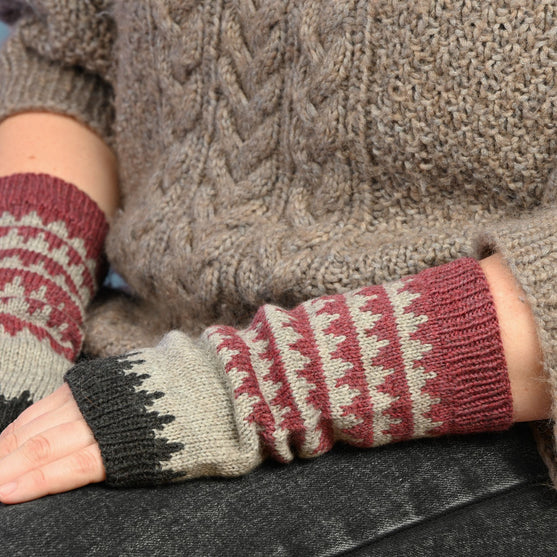 

Ocieplacze na ręce we wzorze Fair Isle
6
