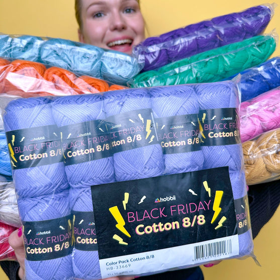 

Black Friday Cotton 8/8 Color Pack (Edycja Limitowana) - Hobbii
5
