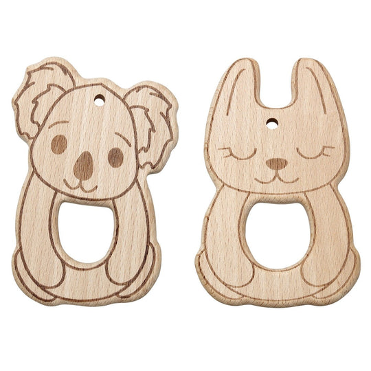 Drewniane Gryzaki – Zwierzątka - Go Handmade