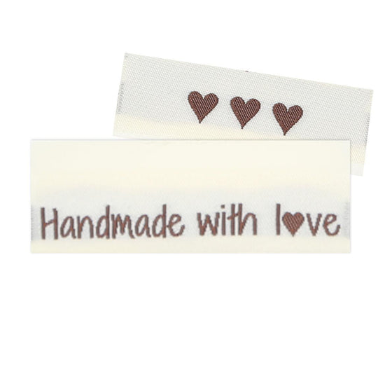 10 Znaczków 'Handmade with love' -  5 cm - Go Handmade