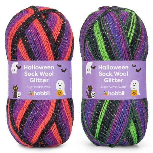 Halloween Sock Wool Glitter (Edycja Limitowana) - Hobbii