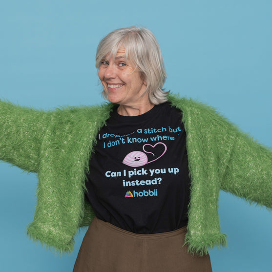 

Dropped A Stitch T-shirt - Yarniis (Edycja limitowana) - Hobbii
7