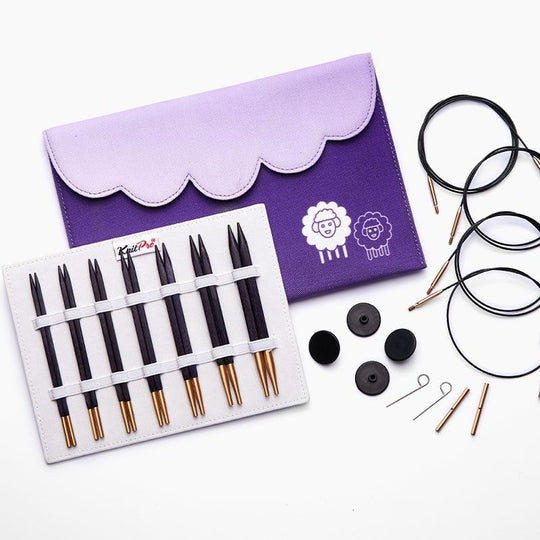 J'Adore Cubics Deluxe Zestaw wymiennych drutów na żyłce - KnitPro