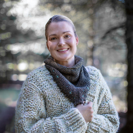 

4. Niedziela Adwentu - Robienie na drutach - Snowflake - Szalik
6