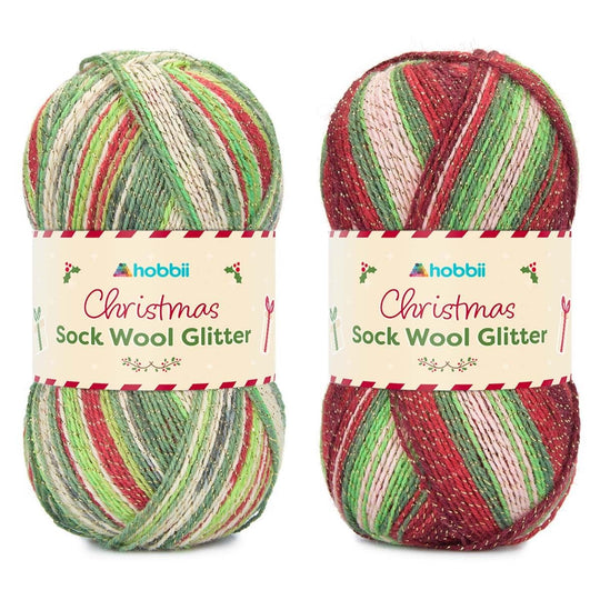 Christmas Sock Wool Glitter (Edycja Limitowana) - Hobbii
