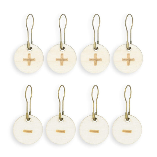 Markery do oznaczania Dodawania i Odejmowania oczek +/- - Hobbii